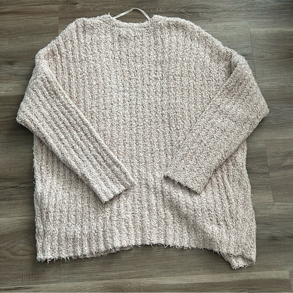 PEIMARK Knit Open Front Cardigan Light Pastel Beigy Pink Women’s Sz Large - Picture 4 of 9